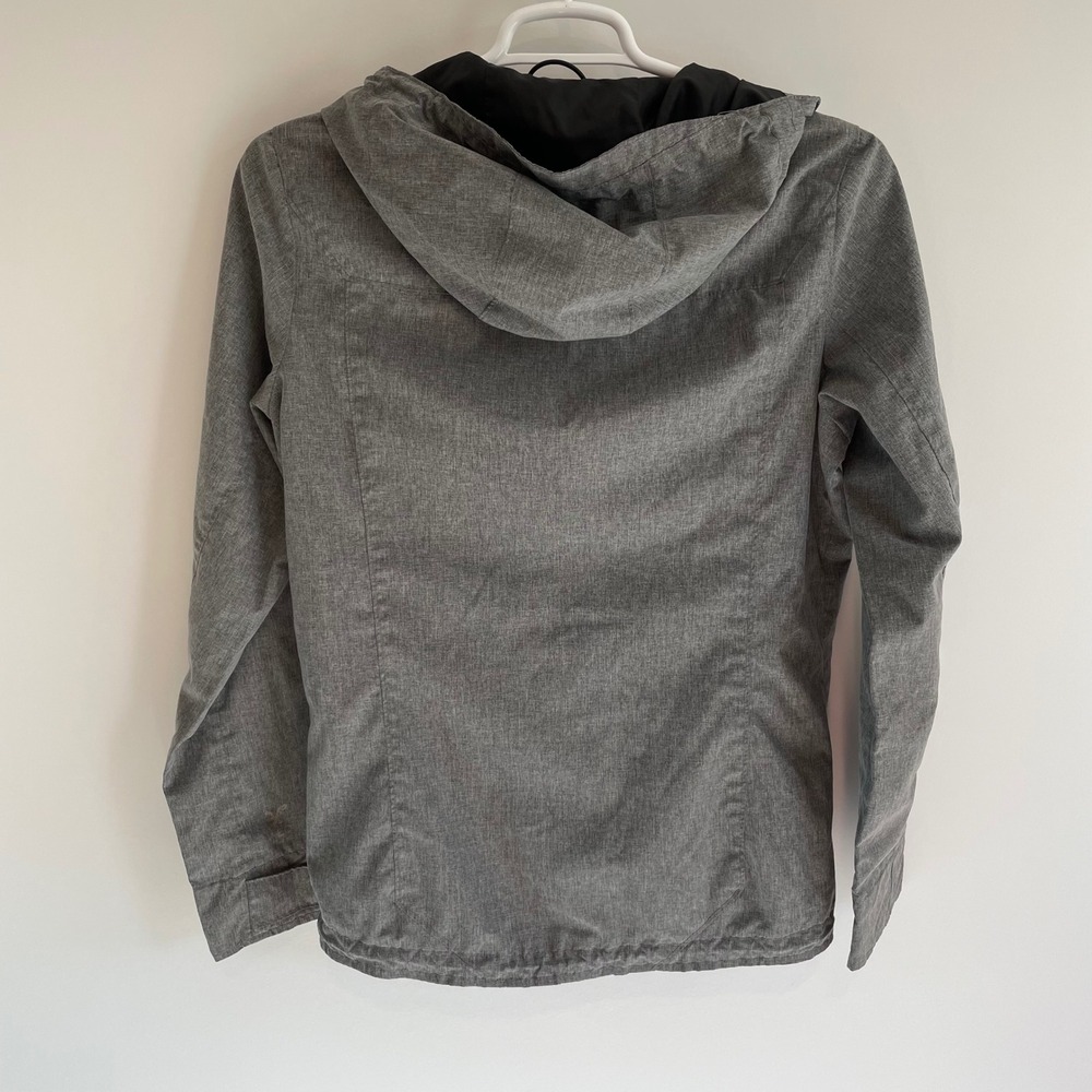 American Eagle Outfitters Gray Hooded Rain Jacket Lightweight Mens Small‎ - Picture 2 of 9